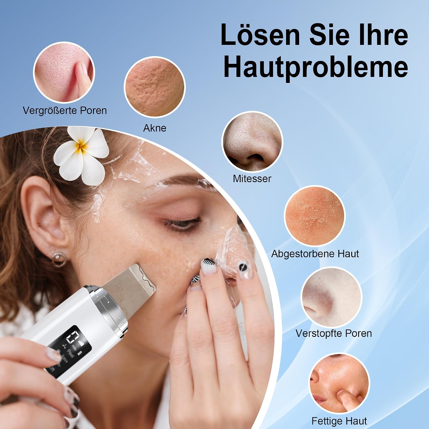 Thumbnail 5 de Yeerain Skin Scrubber Ultraschall Porenreiniger