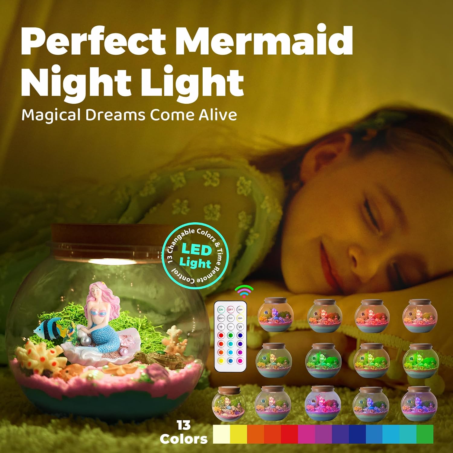 Thumbnail 5 de JOYEEMAX Mermaid Light-Up Terrarium Kit for Kids