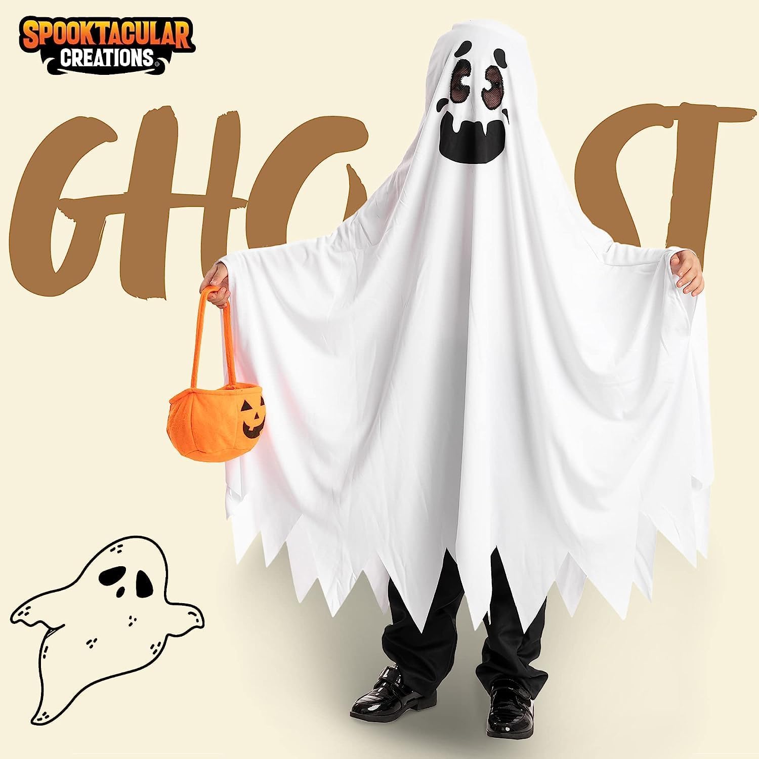 Detalle 2 de Spooktacular Creations Kids' Ghost Costume, Polyester