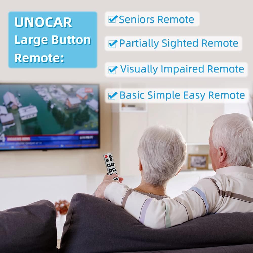 Detalle 2 de UNOCAR Big Button Universal Remote for TVs