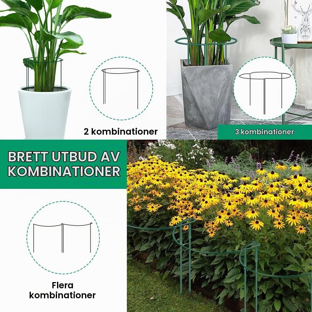 Thumbnail 2 de OFFCUP 4275336 växtstöd i metall, 6-pack 30 x 60 cm, gröna