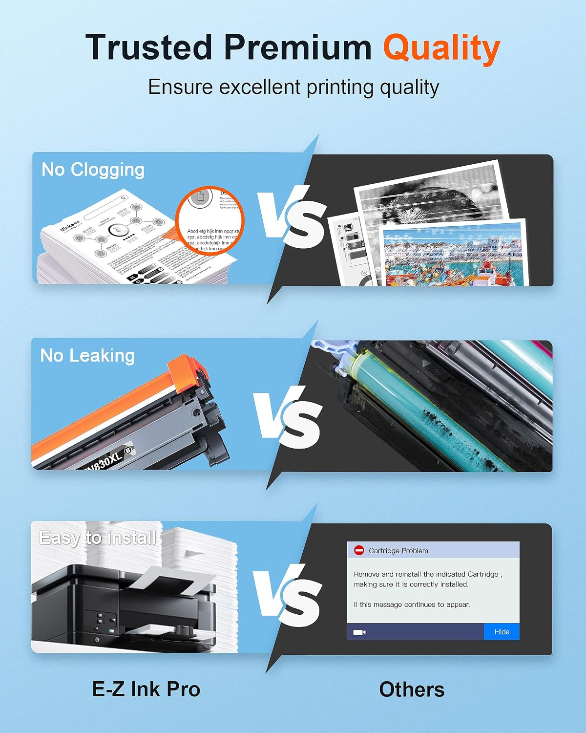 Detalle 1 de E-Z Ink Pro TN830XL TN830 Compatible Toner Cartridges, 4-Pack
