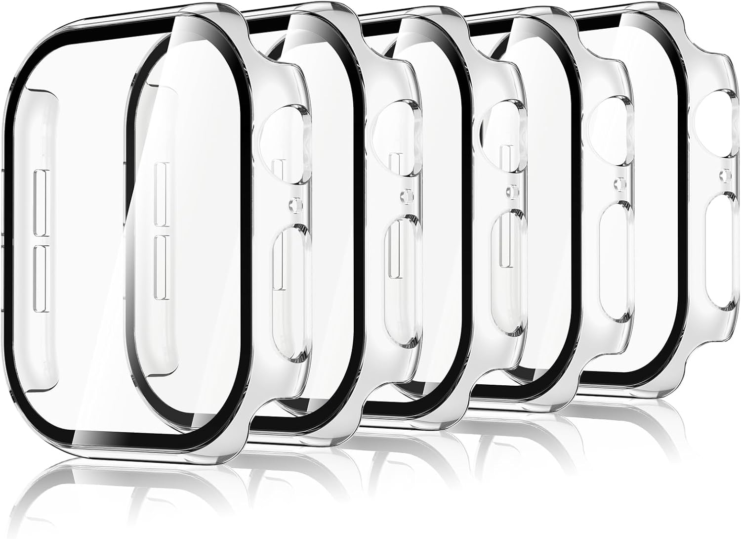 Thumbnail 6 de Bigqin 5-Pack Tempered Glass Screen Protectors for Apple Watch Series 9/8/7 (41mm) – Full-Cover, Anti-Scratch