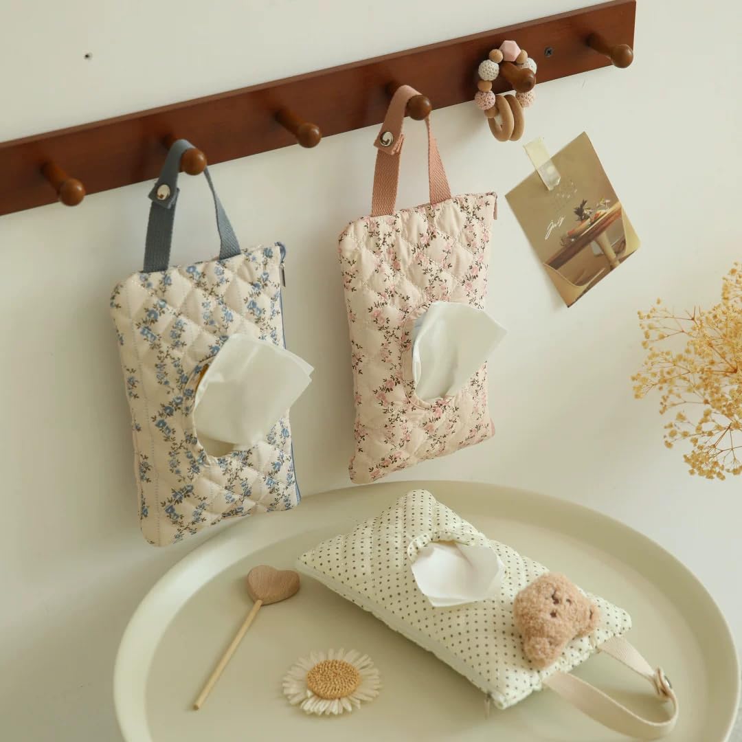 Detalle 1 de Quilted Baby Wipe Holder, Floral Pattern