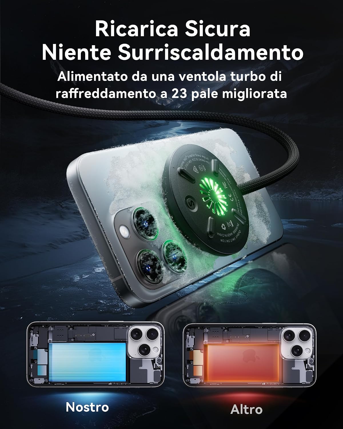 Detalle de INIU Caricatore Wireless Qi2 15W MagSafe