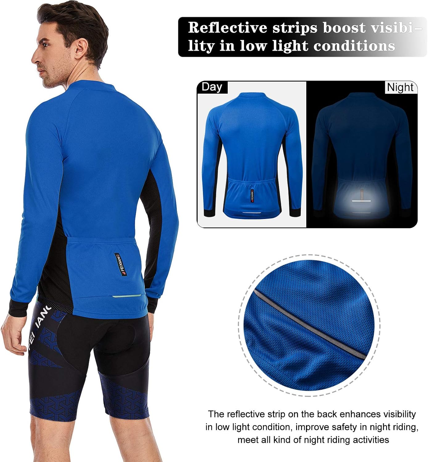 Detalle 2 de Maglia ciclismo 3 tasche MEETWEE