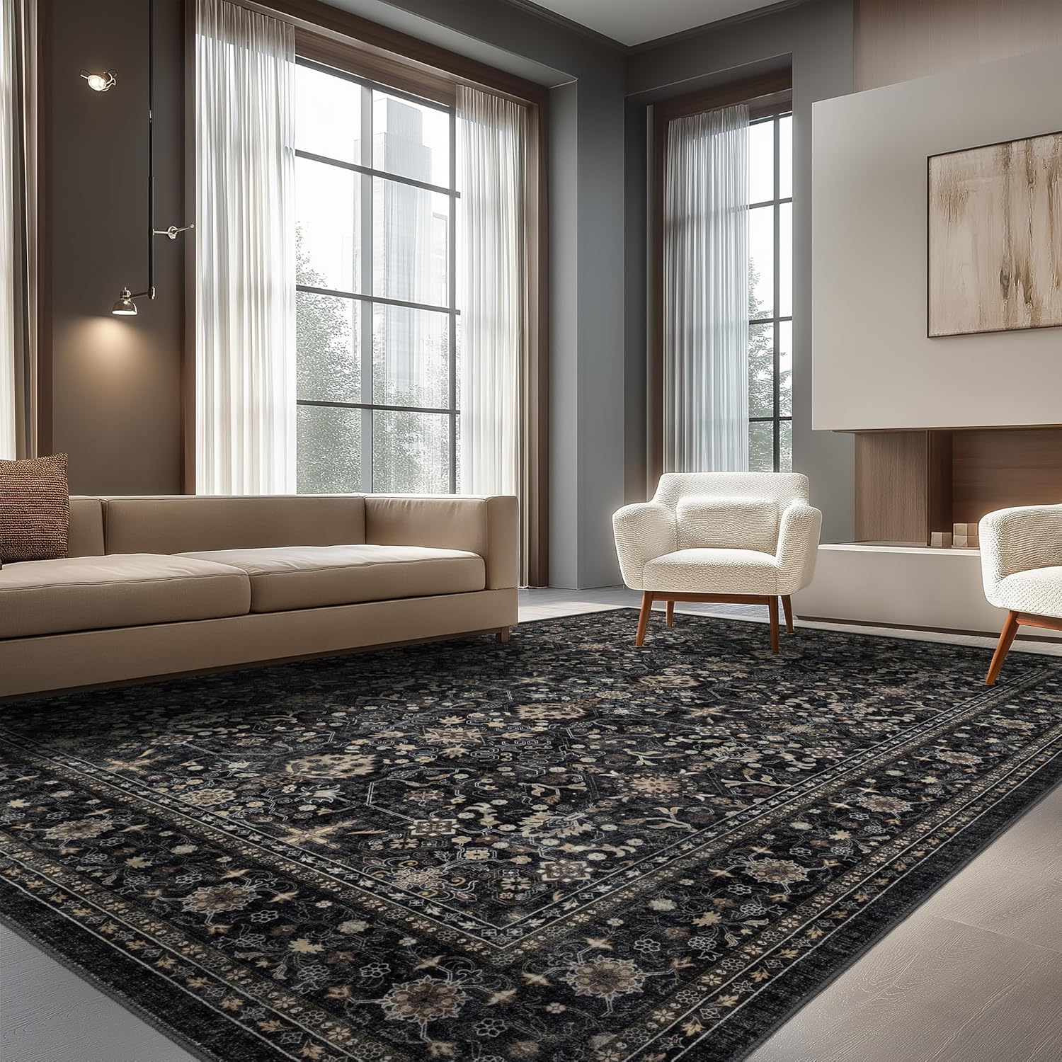 Thumbnail 6 de Ruaruarug Area Rug 8×10 Non-Slip, Machine Washable