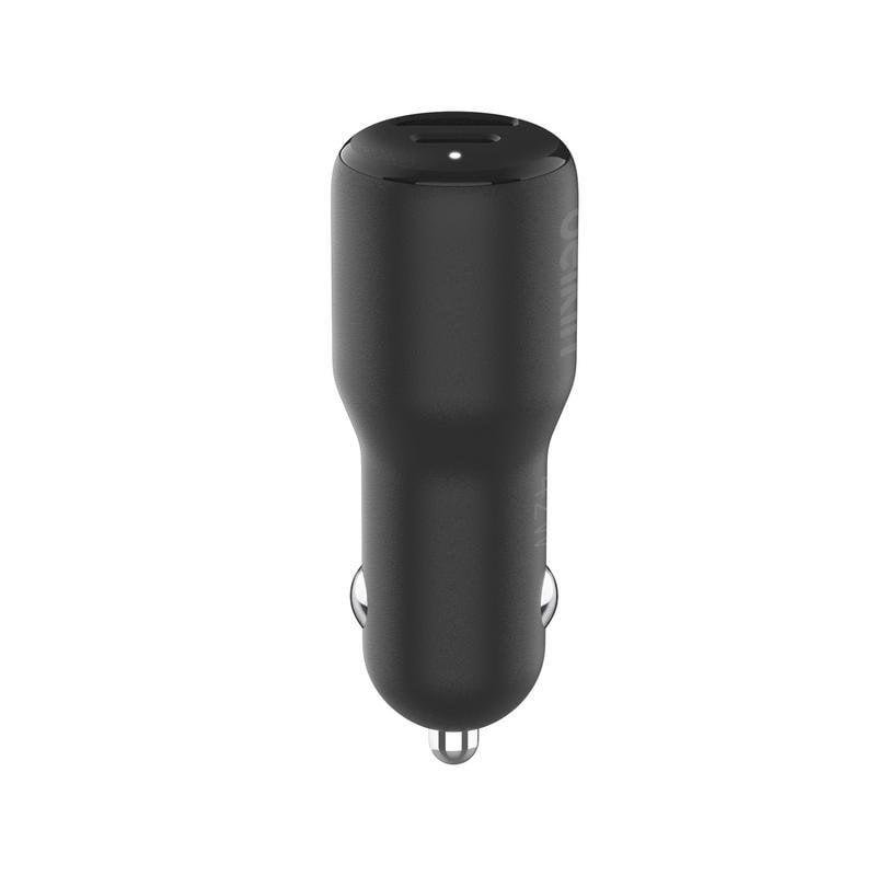 Detalle de Belkin CCB005btBK: Cargador de coche 42 W con USB-C PD 3.0 y USB-A 12 W