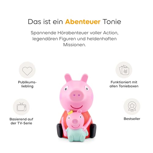 Detalle de Tonies Hörfigur Peppa Pig – Peppa und das Neue Baby, 6 Geschichten ca. 45 Minuten