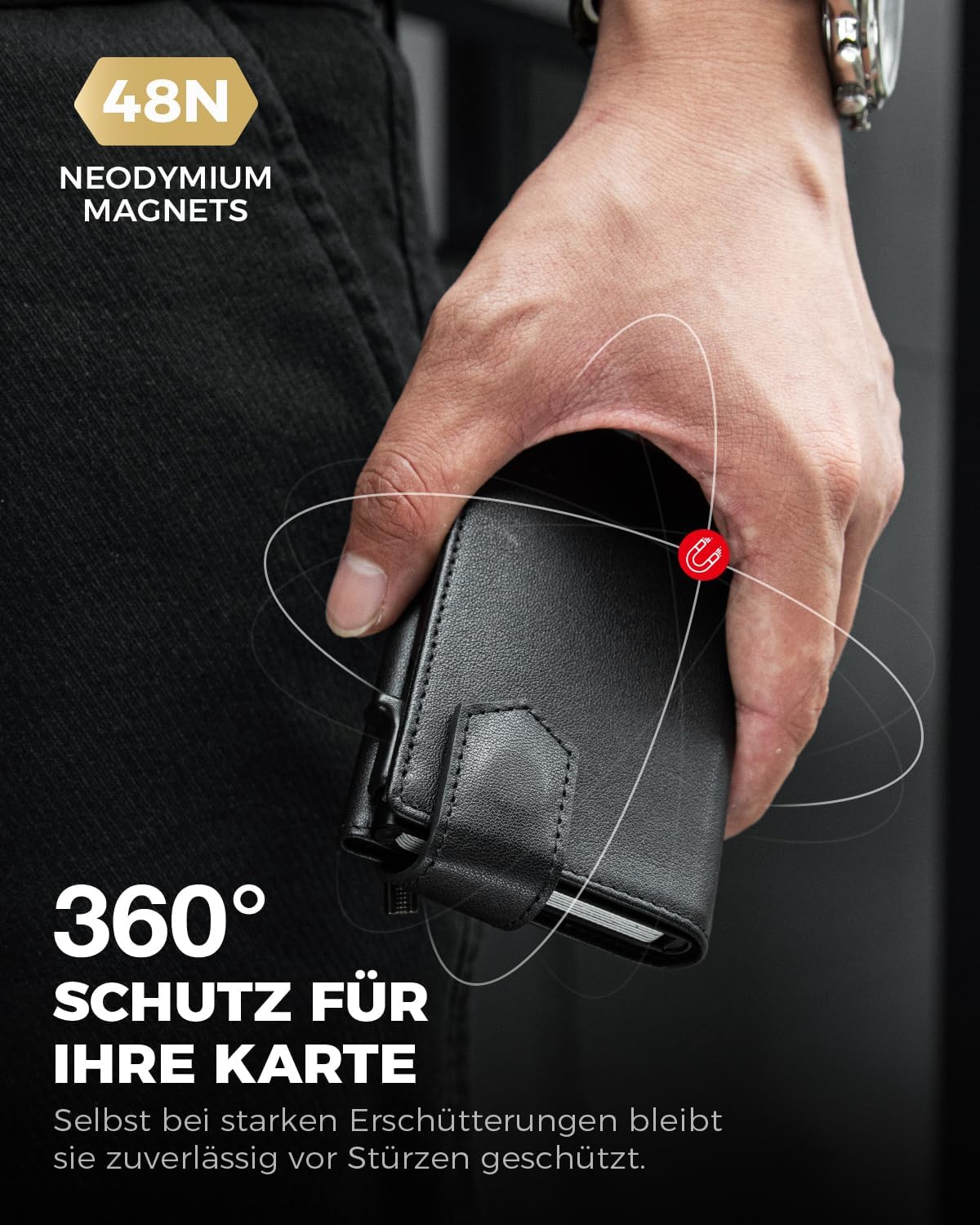 Detalle 2 de LORZOR Kartenetui Herren Slim Wallet