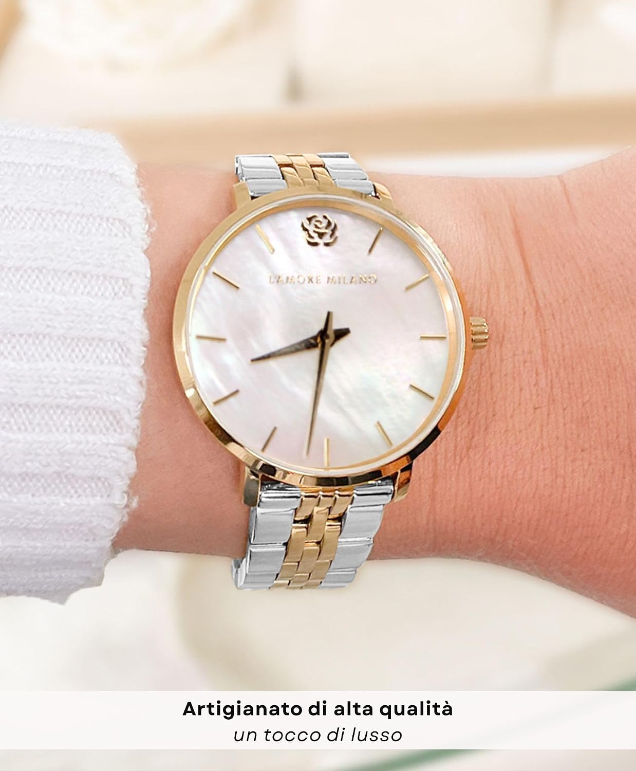 Thumbnail 5 de L'AMORE MILANO: Orologio da donna in scatola, 36 mm, impermeabile 5 ATM – Regalo elegante con cassa regalo