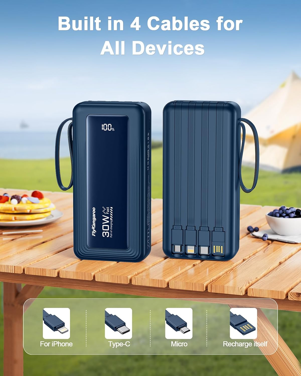 Detalle de FlyKangaroo Power Bank 27000mAh