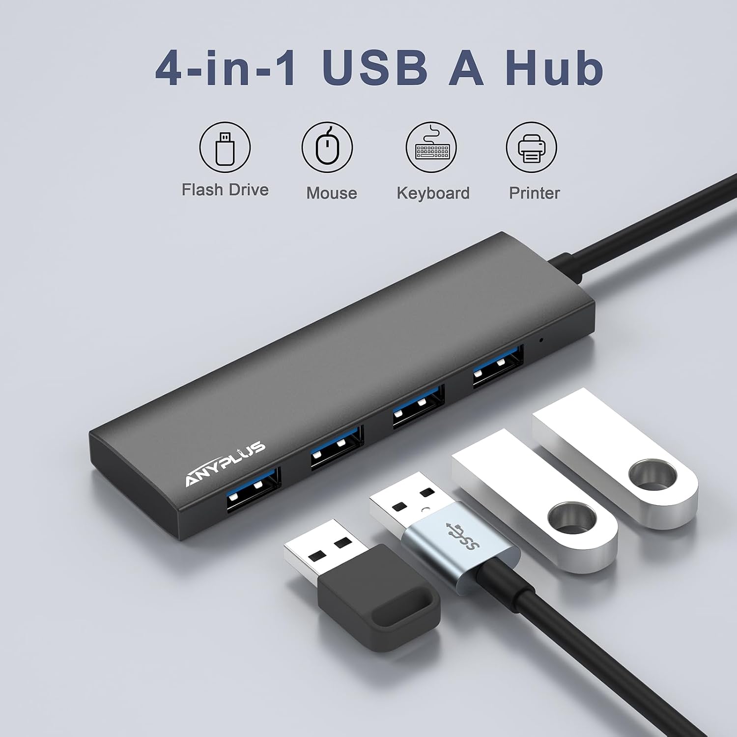 Detalle de AnyPLUS USB Hub USB 3.0 4-port Aluminium