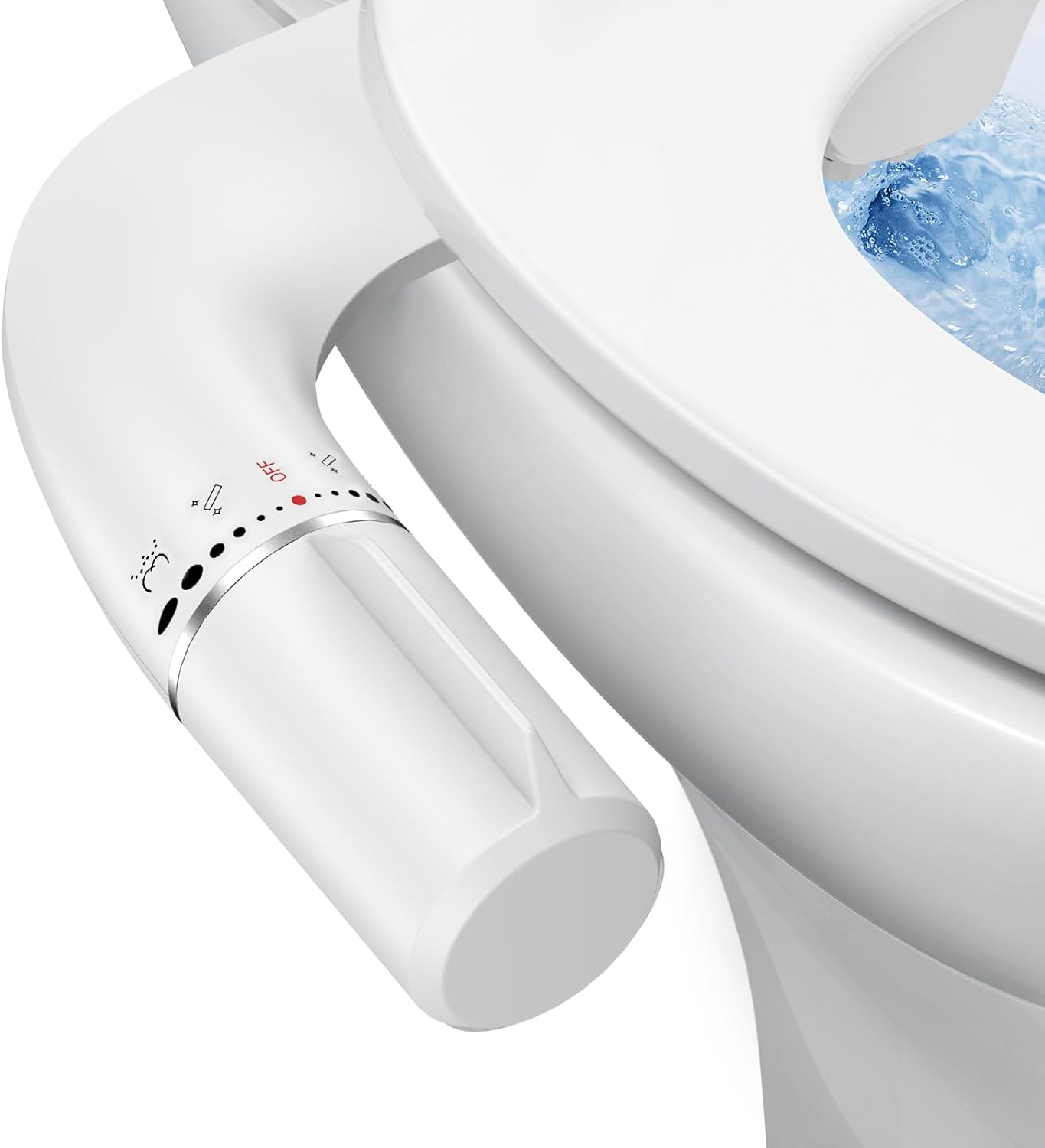 Detalle de SHIKITEK LCKMK-001W-CA Bidet Attachment, Ultra-Slim, Non-Electric, Dual Nozzle
