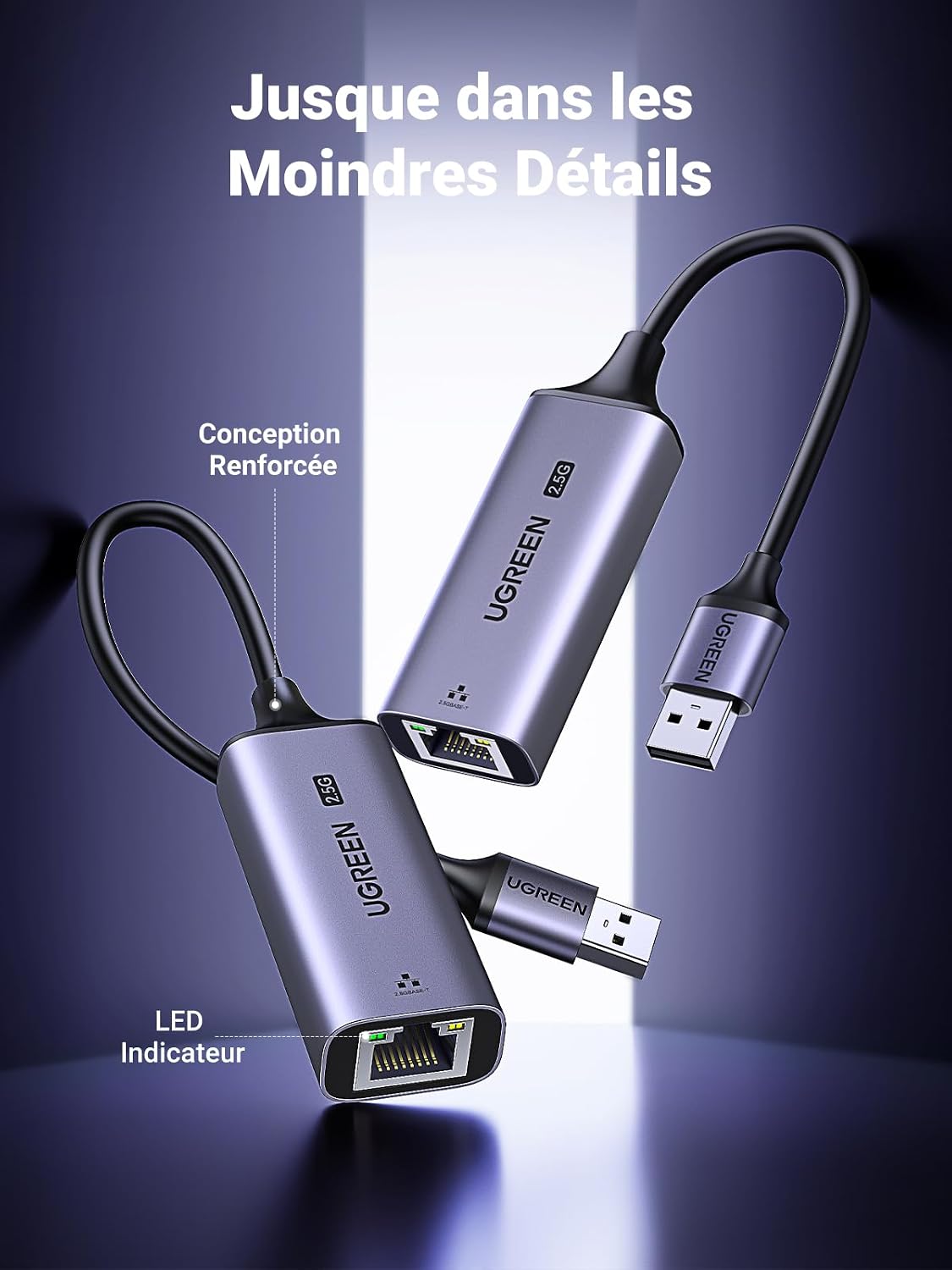 Thumbnail 6 de UGREEN 2.5G Adaptateur USB‑RJ45 2500 Mbps