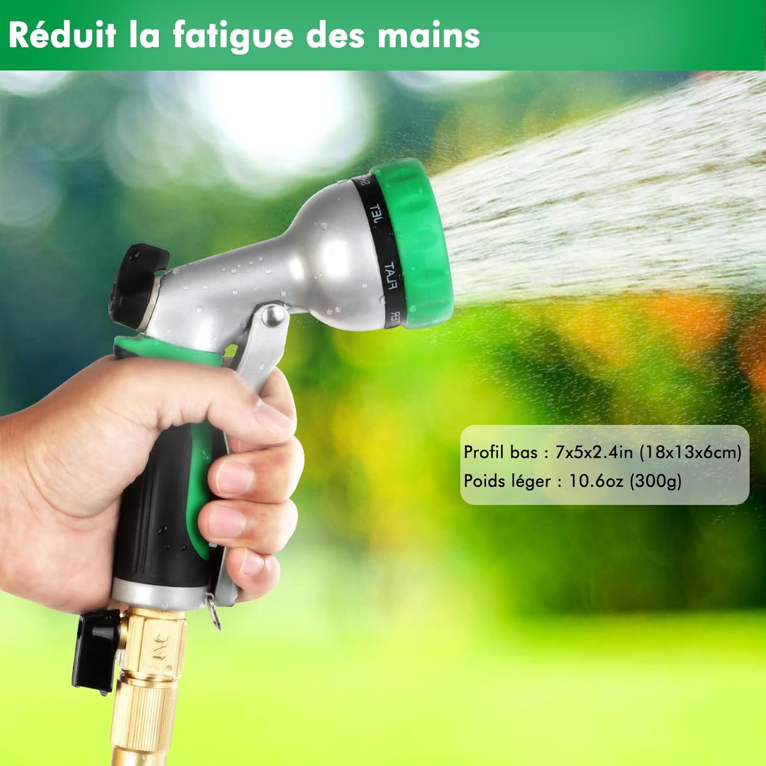 Thumbnail 5 de RESTMO Pistolet d'arrosage, pulvérisateur réglable 7 modèles ⚙
