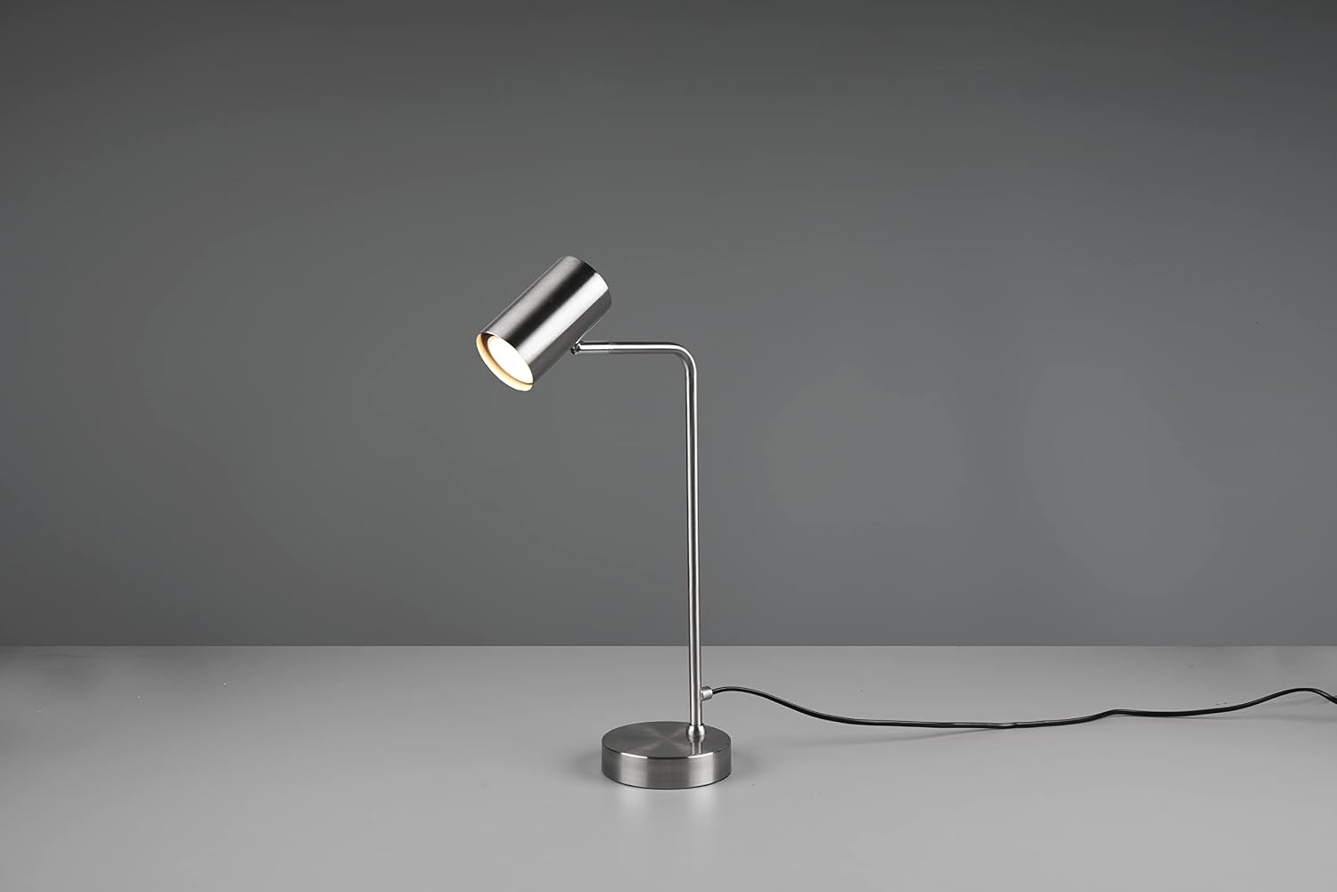 Detalle 2 de Trio Leuchten Marley 512400107 – metalowa lampa stołowa GU10, matowy nikiel