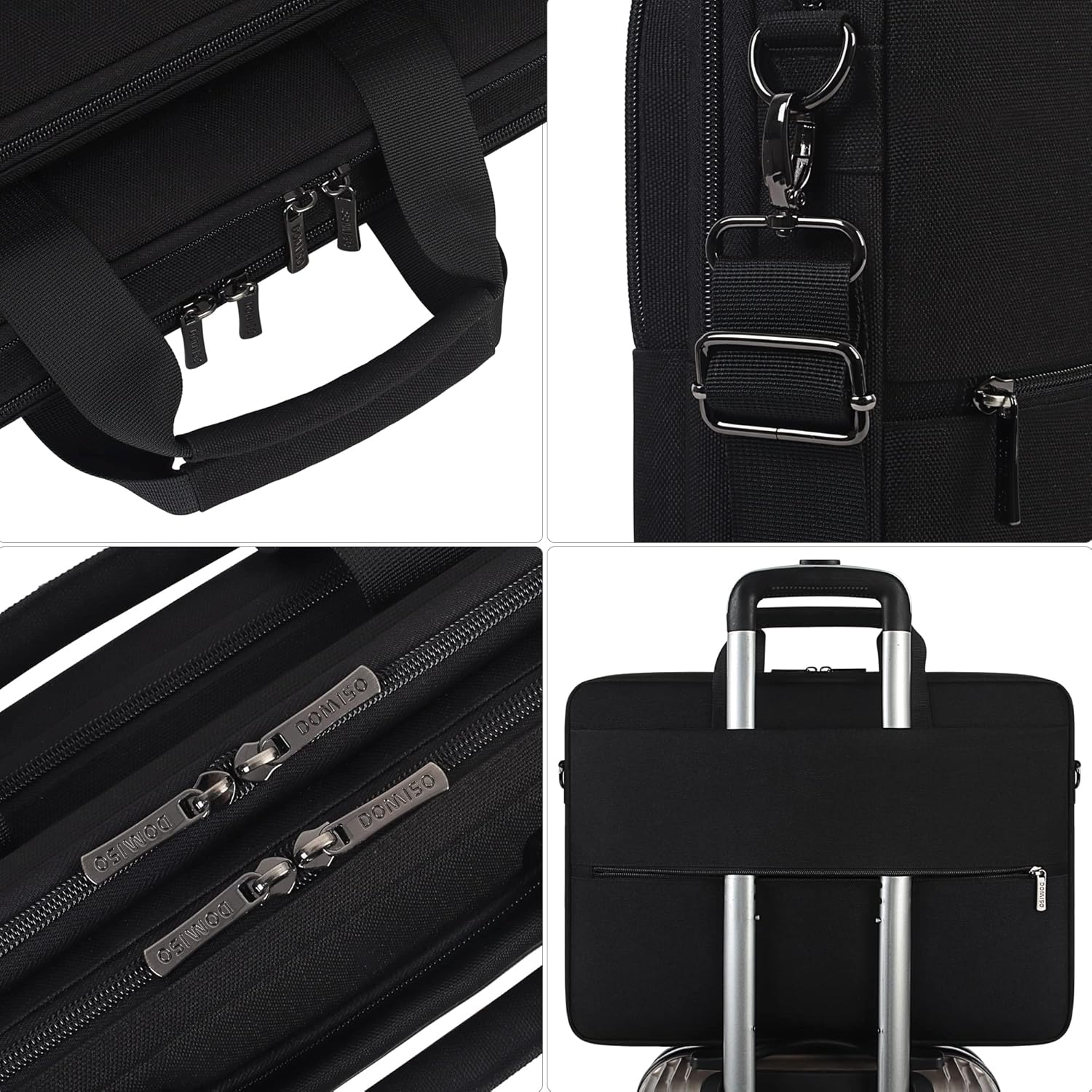 Detalle de DOMISO 17.3 Inch Laptop Bag for Business: TSA-Friendly, Waterproof Messenger Briefcase