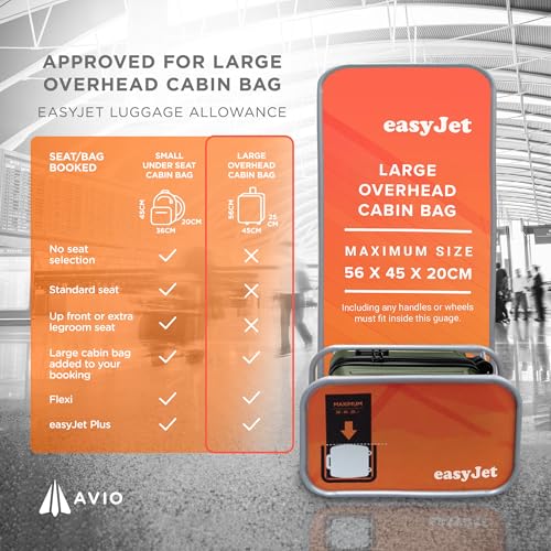 Thumbnail 7 de AVIO 55cm Cabin Suitcase | Lightweight Four-Wheel Spinner Lock - Dark Green