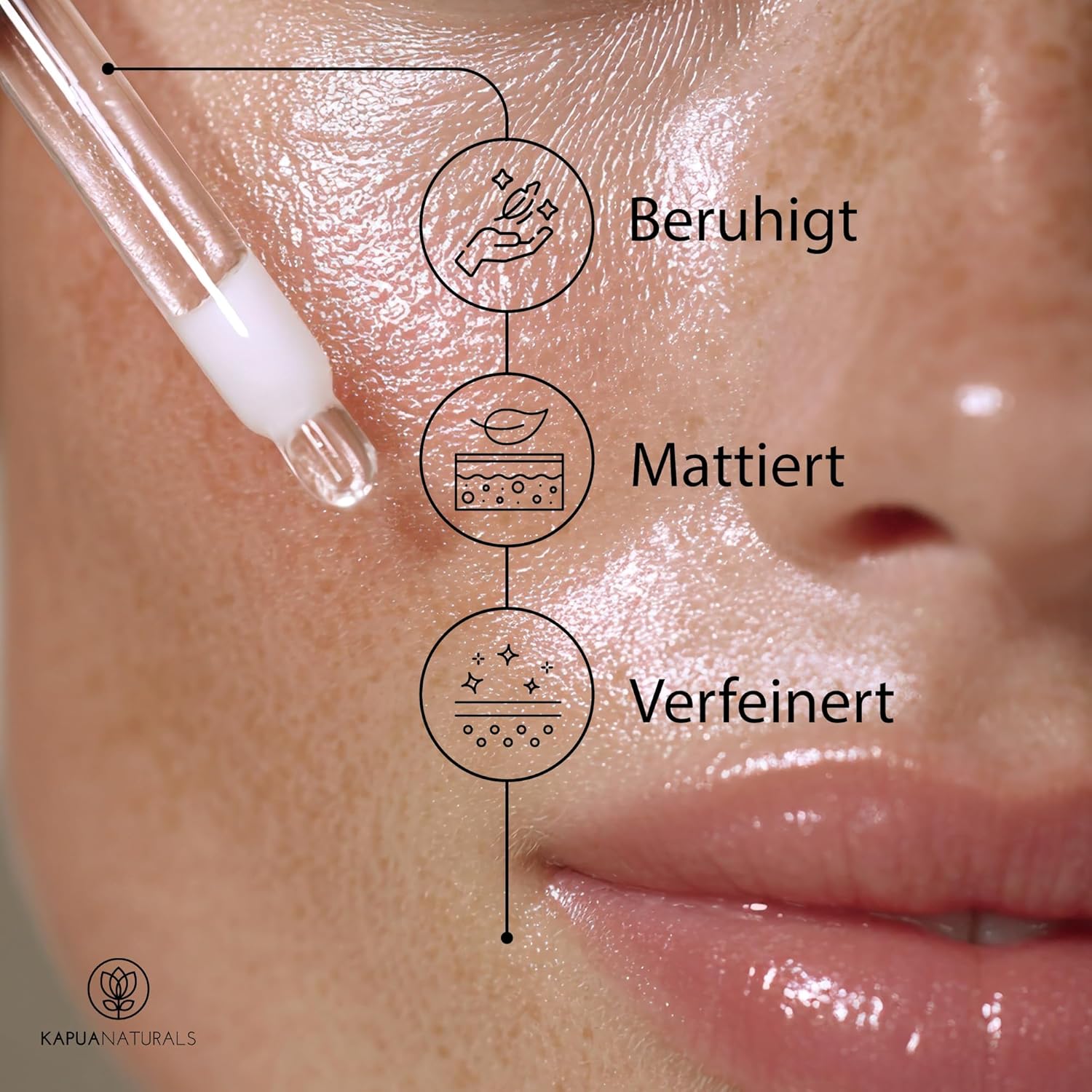 Detalle de BIO Azelainsäure Serum hochdosiert (100 ml) mit Panthenol, Zink, Calendula, Escin und Süßholz-Extrakt – vegan, made in Germany