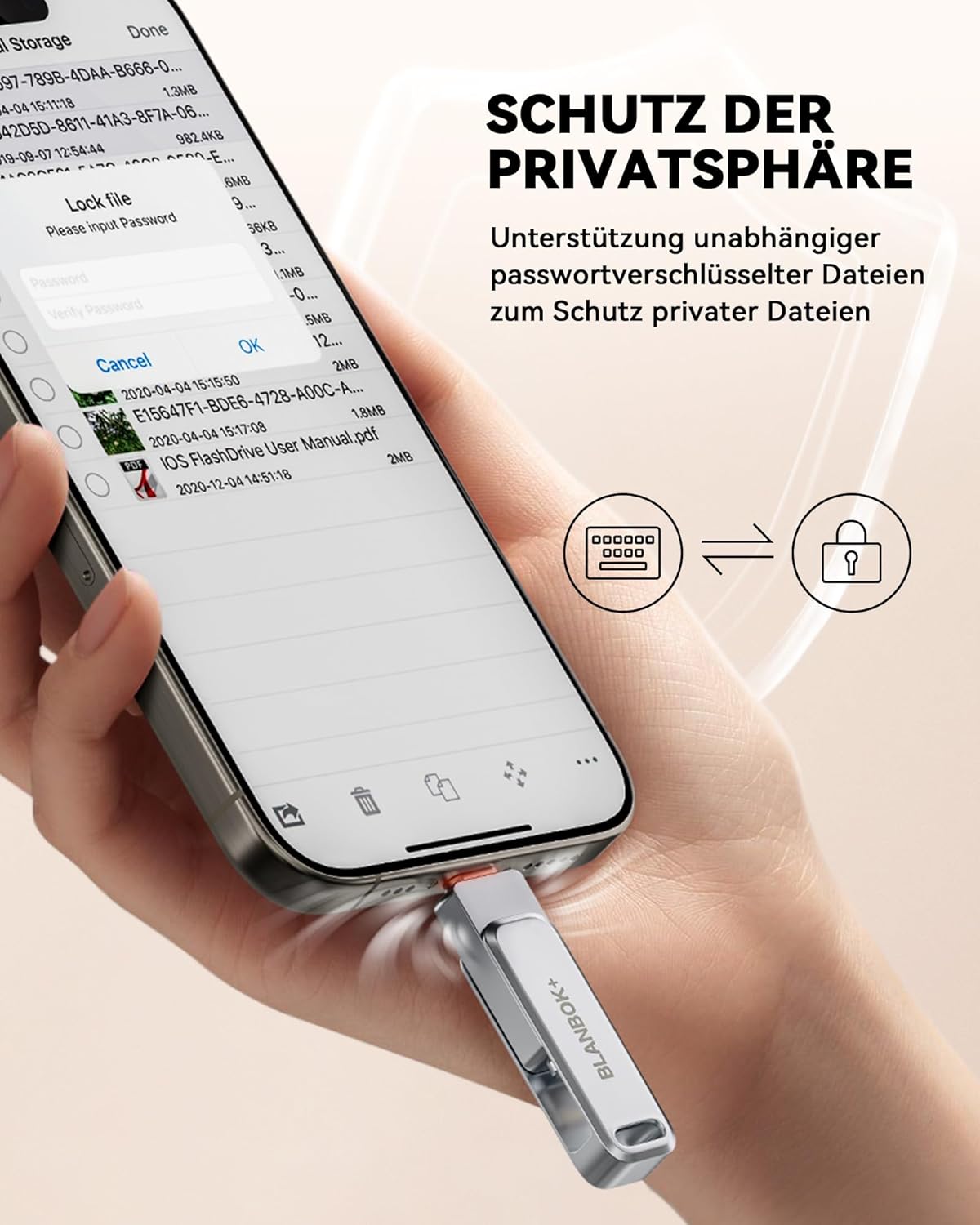 Thumbnail 3 de BLANBOK+ 128GB USB C Stick MFi zertifiziert