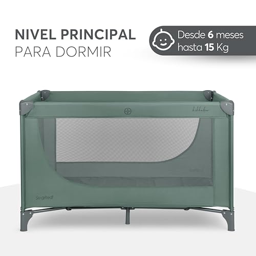 Thumbnail 4 de kikka boo KikkaBoo Cuna de Viaje SO Gifted 2026 (120x60 cm), parque plegable con bolsa y ventanas de malla