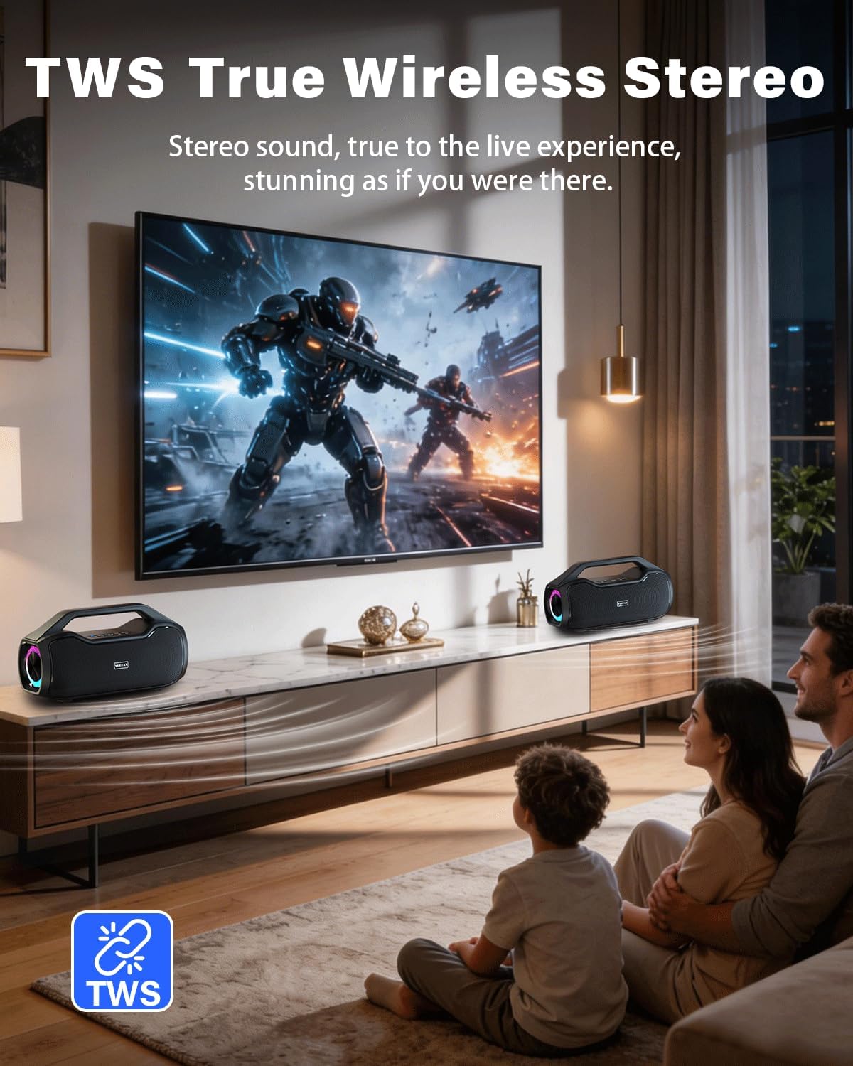 Thumbnail 6 de Portable Bluetooth Speaker Wireless with 200W Peak Power and DSP‑Enhanced Sound
