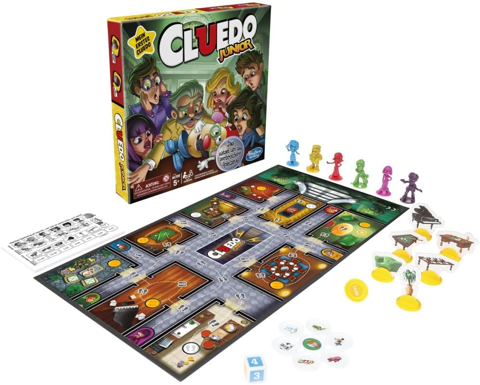 Detalle 2 de Hasbro Cluedo Junior Brettspiel ab 5 Jahren 🎲
