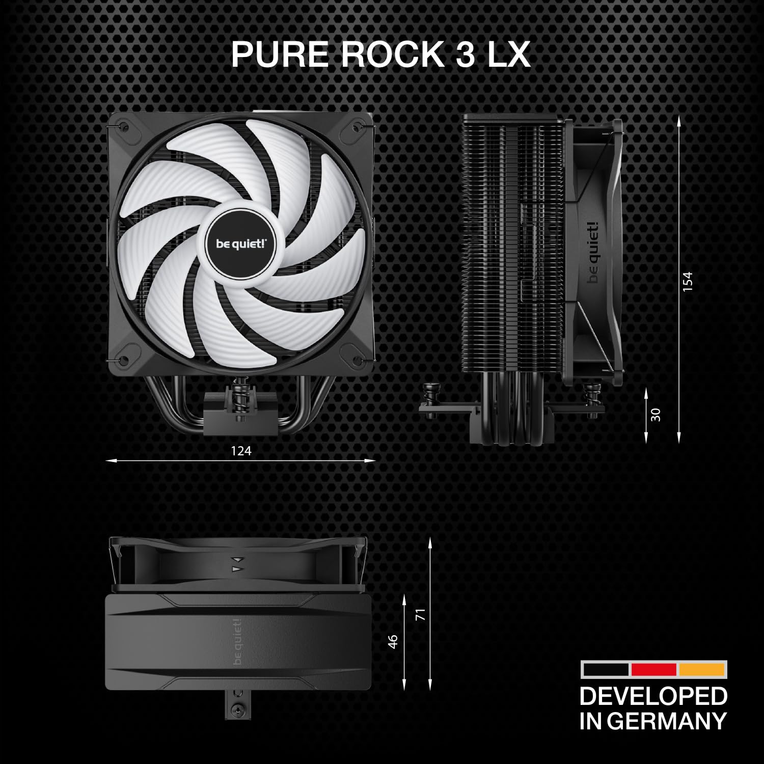 Thumbnail 6 de be quiet! PURE ROCK 3 LX BK040 空冷CPUクーラー 154mm・120mmファン・4本ヒートパイプ
