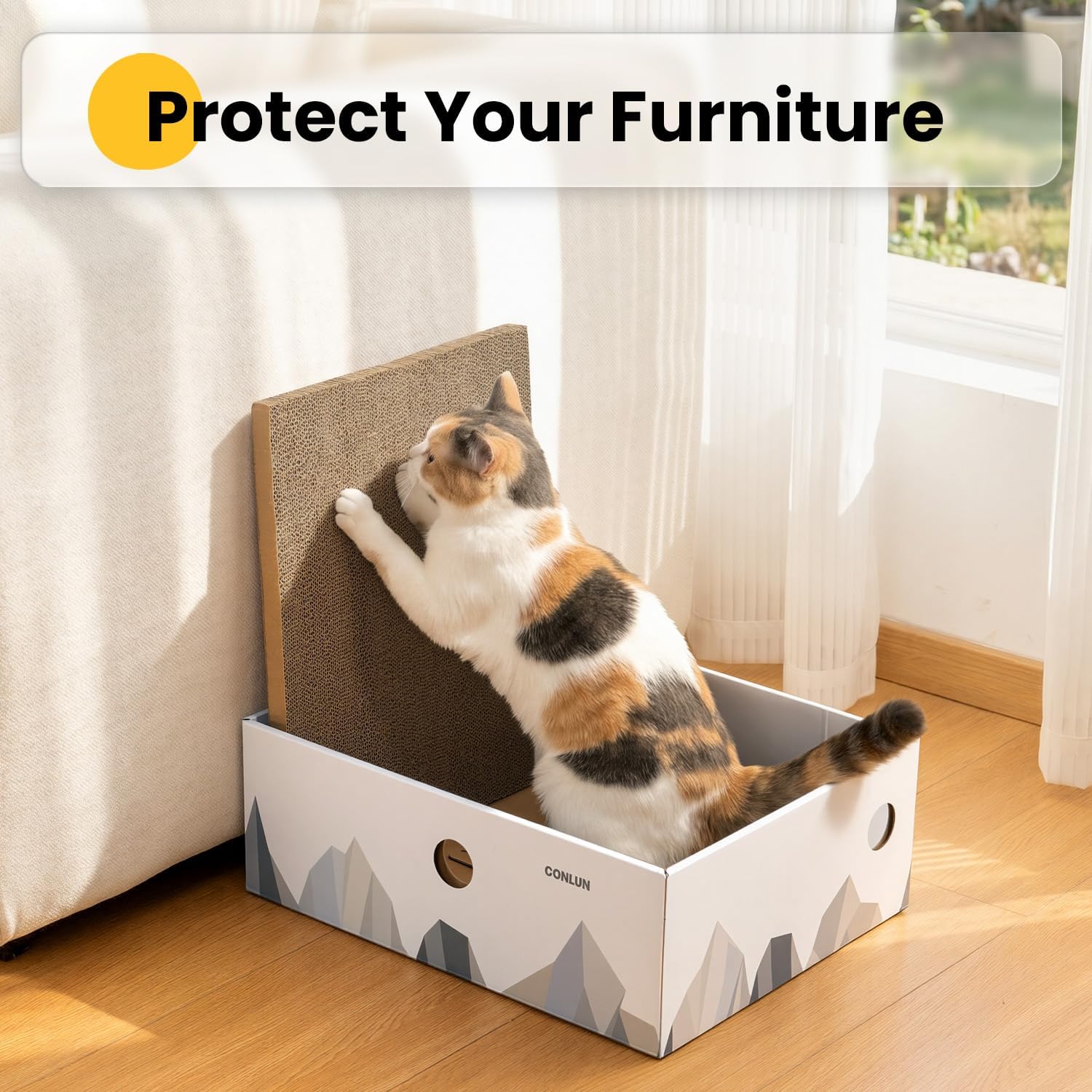 Detalle de Cat scratching board for indoor cats 41x24cm