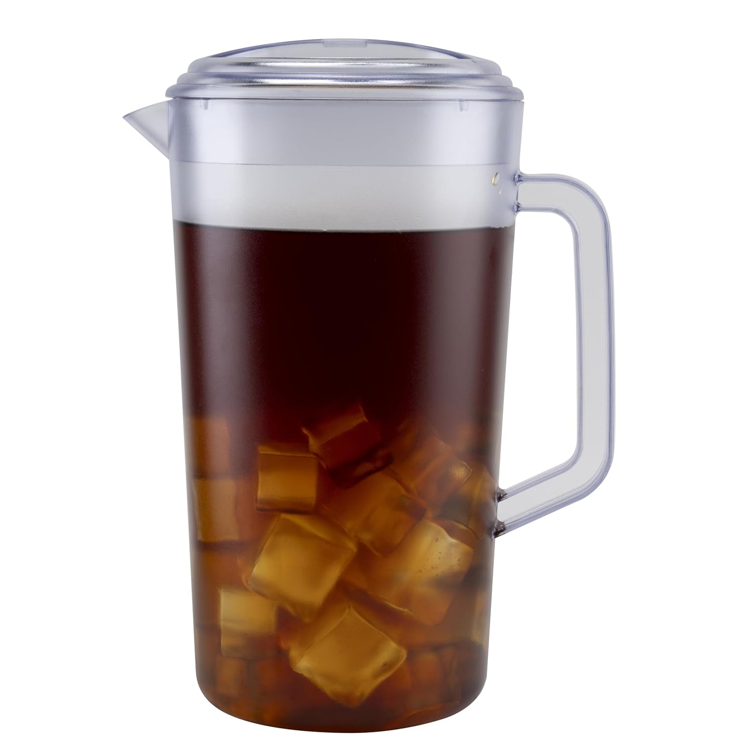 Detalle de G.E.T. Heavy-Duty 1 Gallon Plastic Pitcher with Lid (Clear, BPA Free)