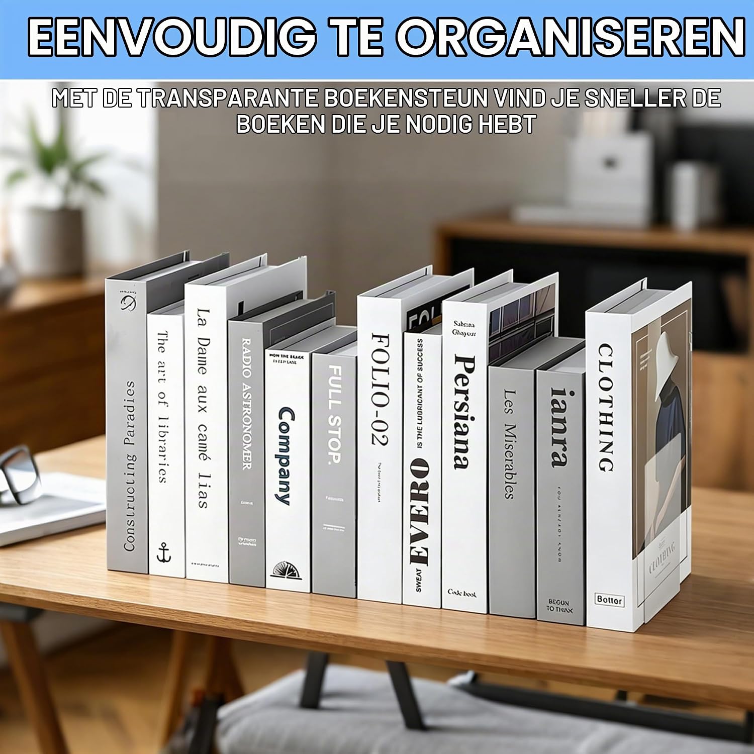 Detalle 1 de TTOPBAO BZ-fangli transparante acryl boekensteunen, 3 mm dik