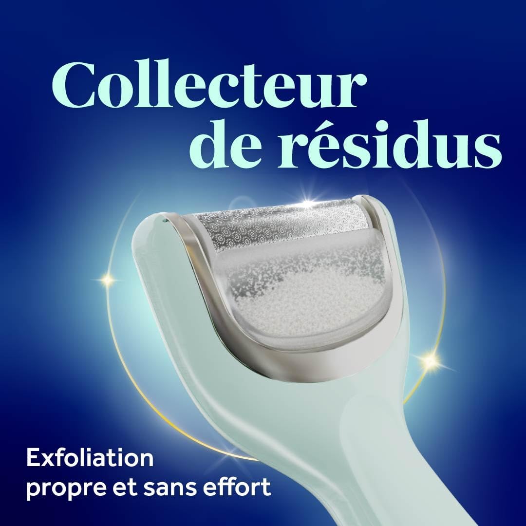 Detalle 2 de Dr. Scholl's Pedi Perfect Pro Râpe Électrique Pieds – 3 Rouleaux Nano Tech, 90 min, Étanche
