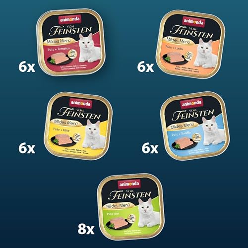 Detalle 2 de animonda Vom Feinsten Mildes Menü Milde Vielfalt Katzenfutter – 32 x 100 g