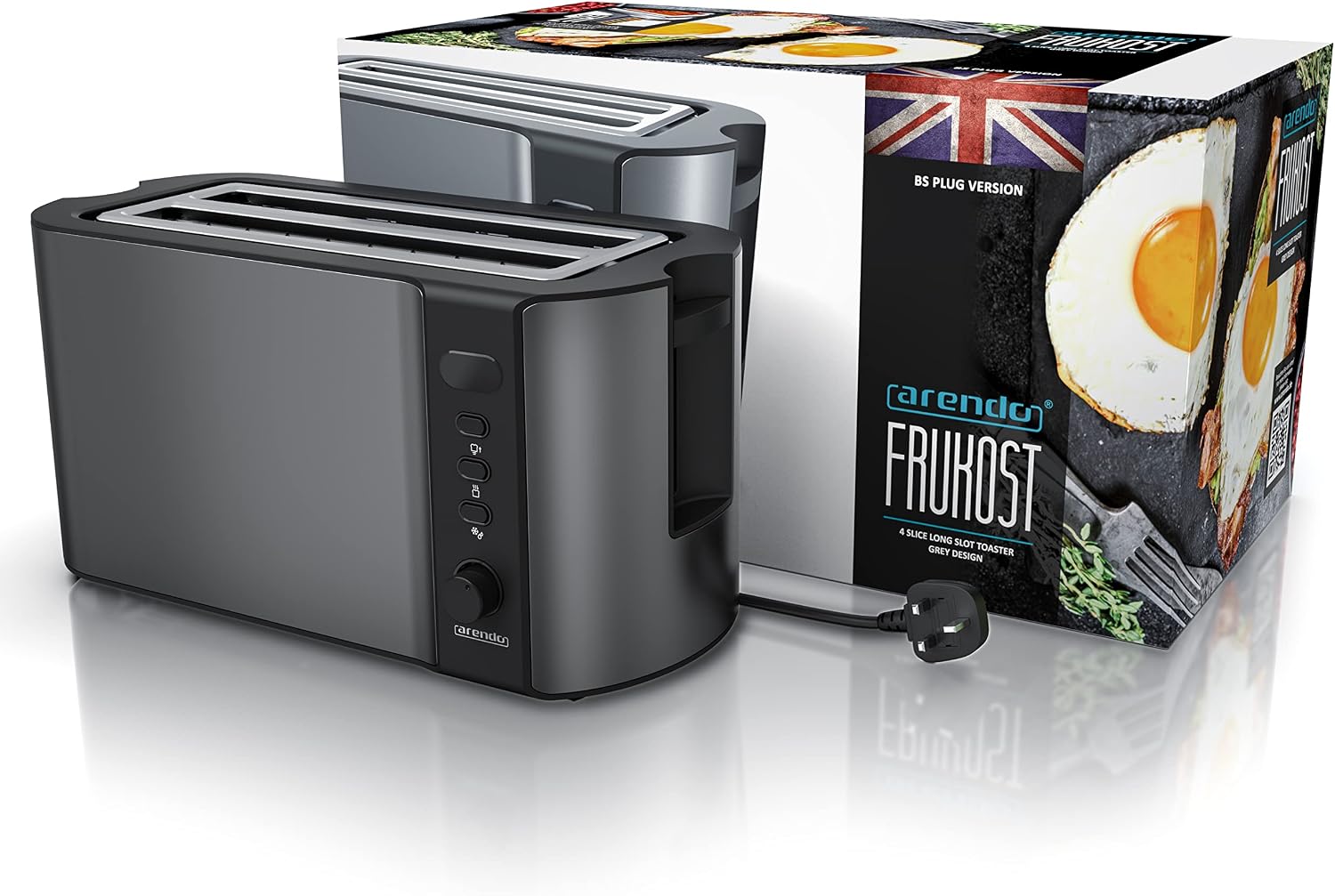 Thumbnail 5 de Arendo Frukost 4-slice long slot toaster 6-settings 🍞