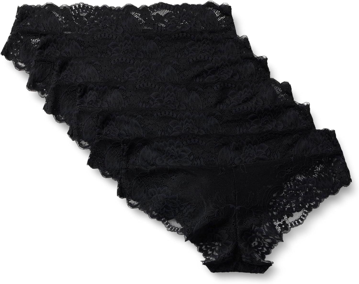 Thumbnail 6 de Amazon Essentials Women's No-Show Low-Rise Cheeky Bikini Panty, Soft-Stretch Lace — Pack of 6