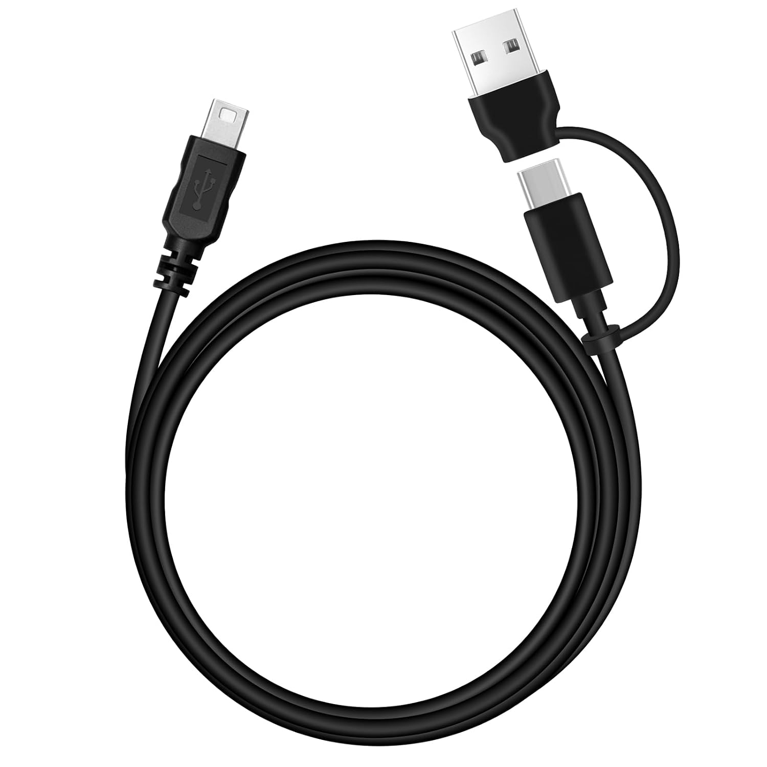 Detalle de EGK TI-84 Plus CE Charger Cable: 2-in-1 USB-C/A Charging & Data for TI Calculators