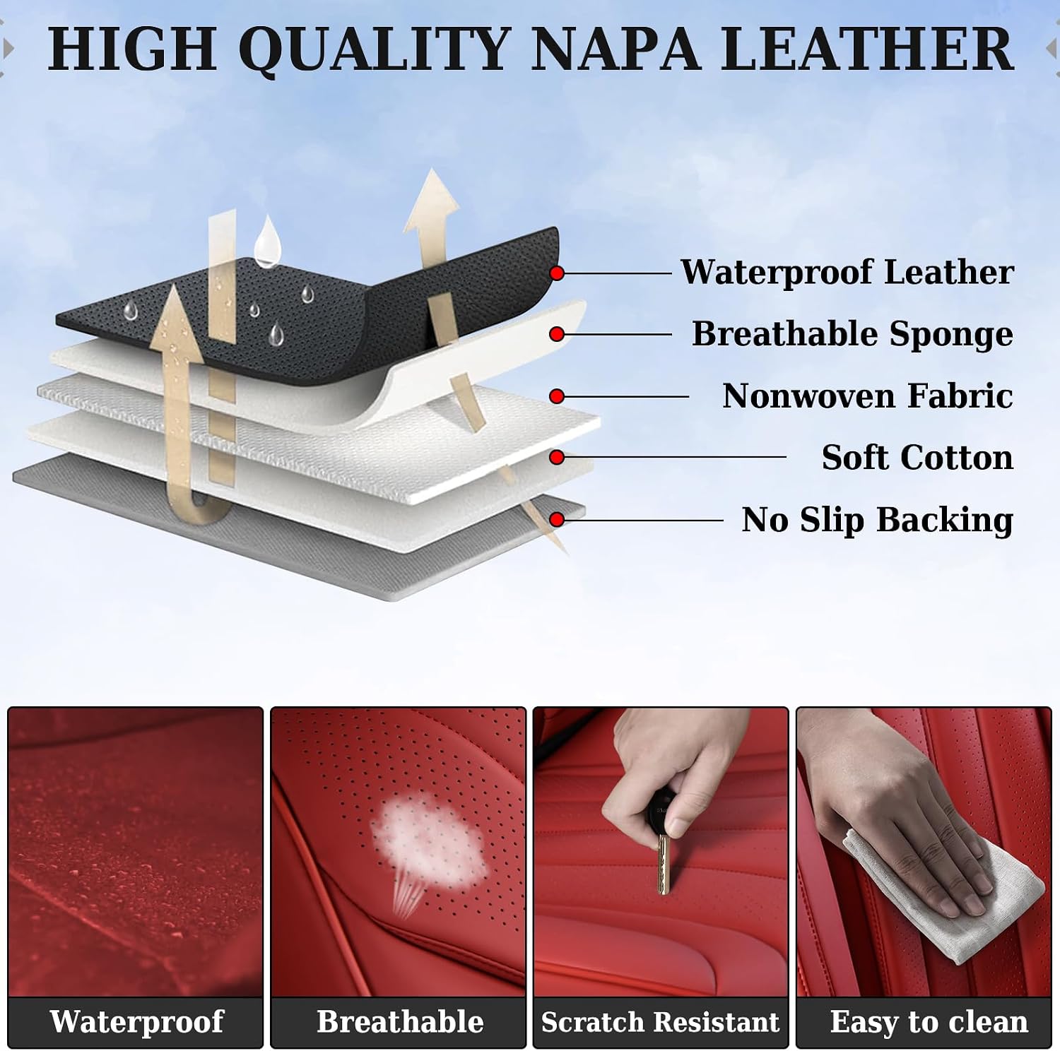 Detalle de Coverado Car Seat Covers Red