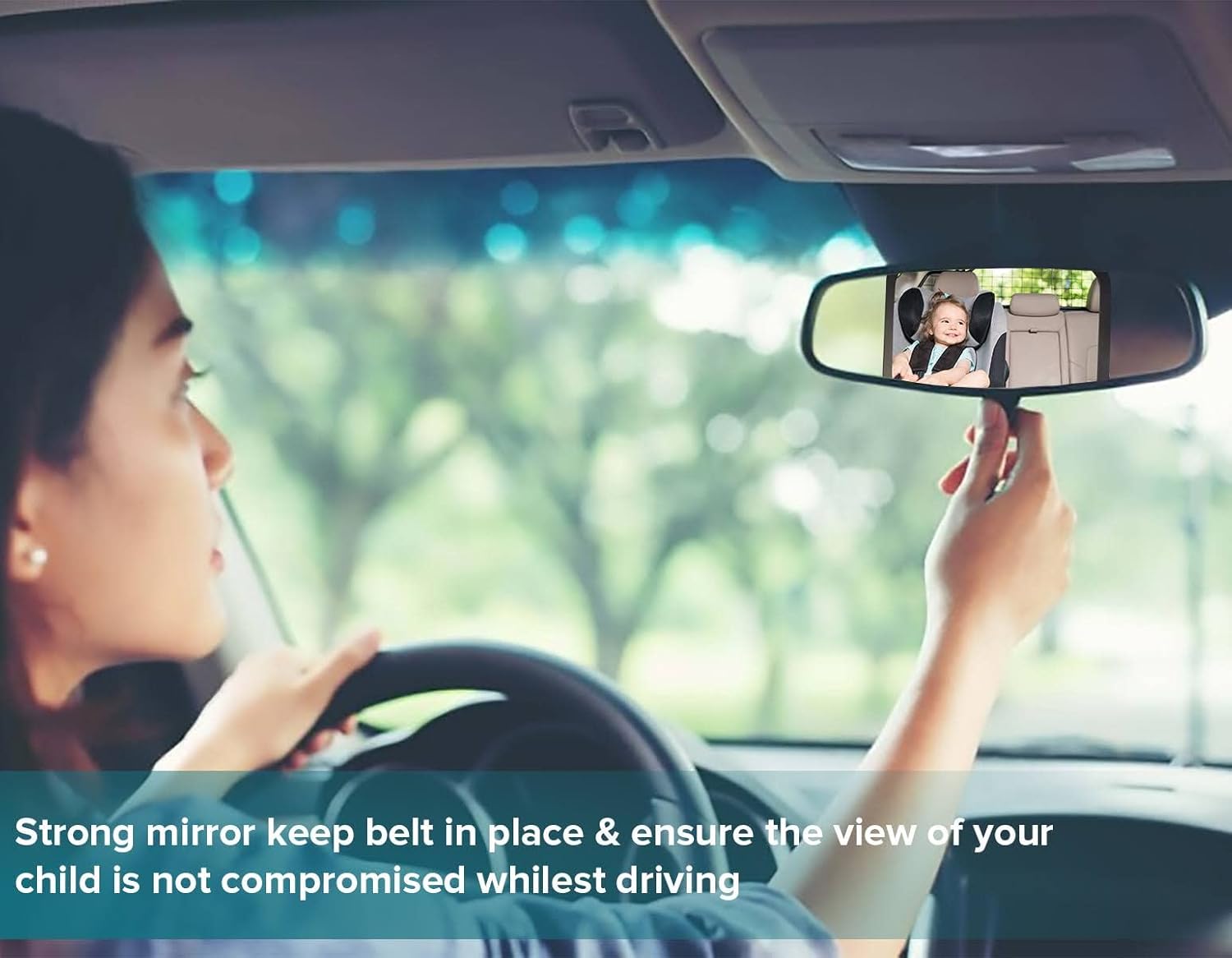 Thumbnail 6 de Baby Car Mirror Rear View – 360° Adjustable, Extra Wide, Shatterproof Back Seat Monitor