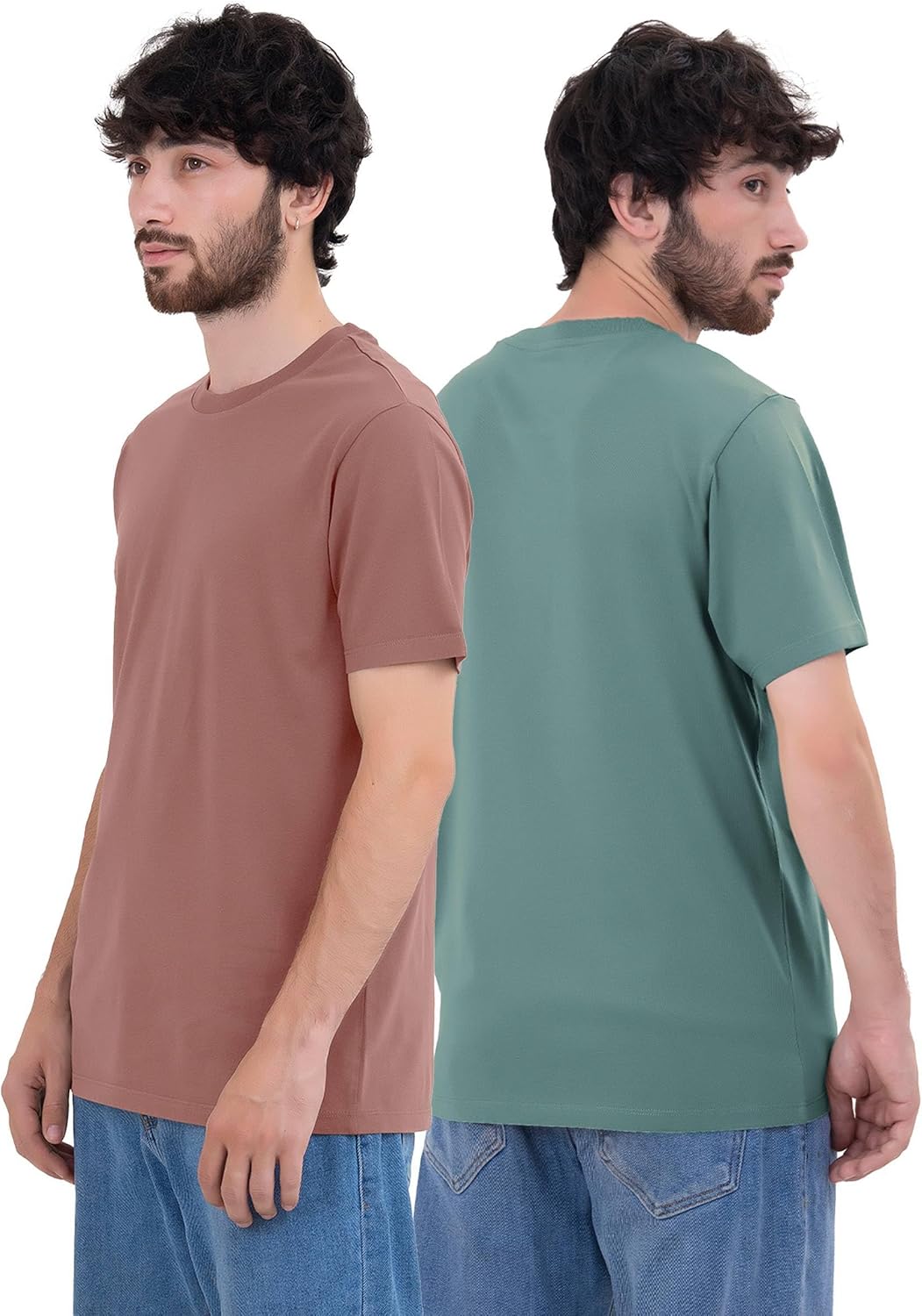 Thumbnail 3 de 6er Pack Herren T-Shirts aus 100% Baumwolle – Rundhals, vorgeshrumpft und strapazierfähig