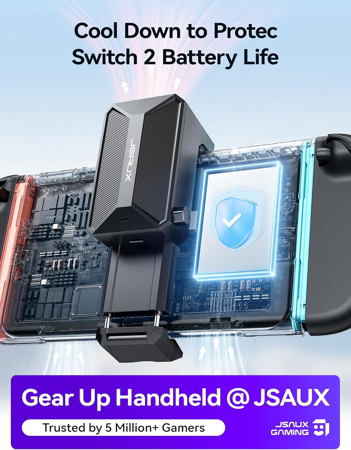 Thumbnail 2 de Ventilateur JSAUX pour Nintendo Switch 2 (2025) – Refroidissement efficace et crucial pour des sessions prolongées