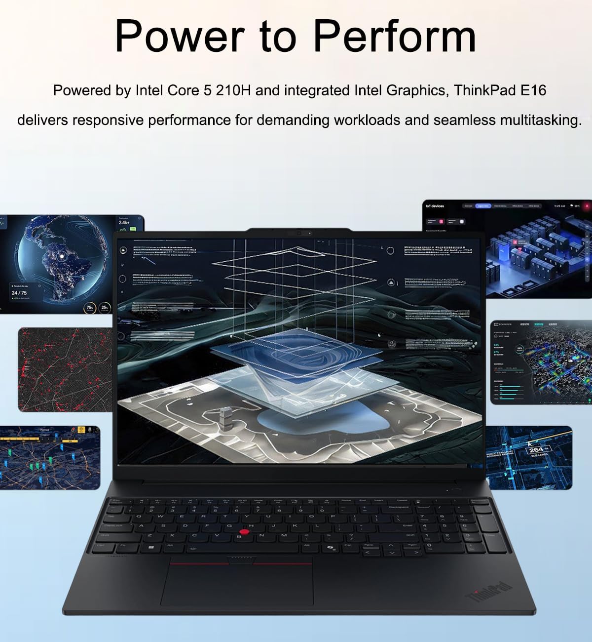 Detalle de Lenovo ThinkPad E16 Gen 3 business laptop