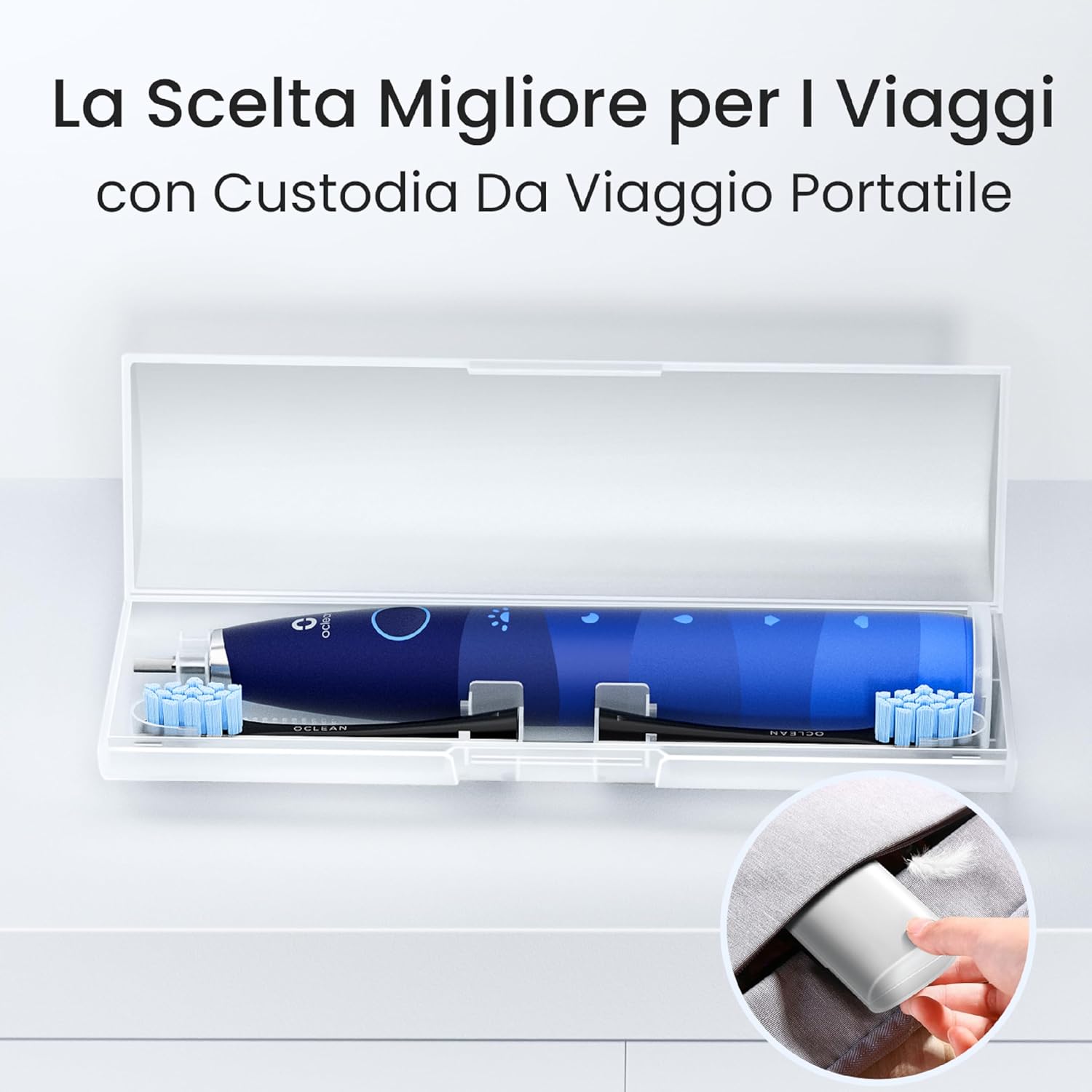 Thumbnail 3 de Oclean Spazzolino elettrico sonico Flow Gift Set (FlowSet) con timer 2 minuti, 5 modalità e custodia da viaggio