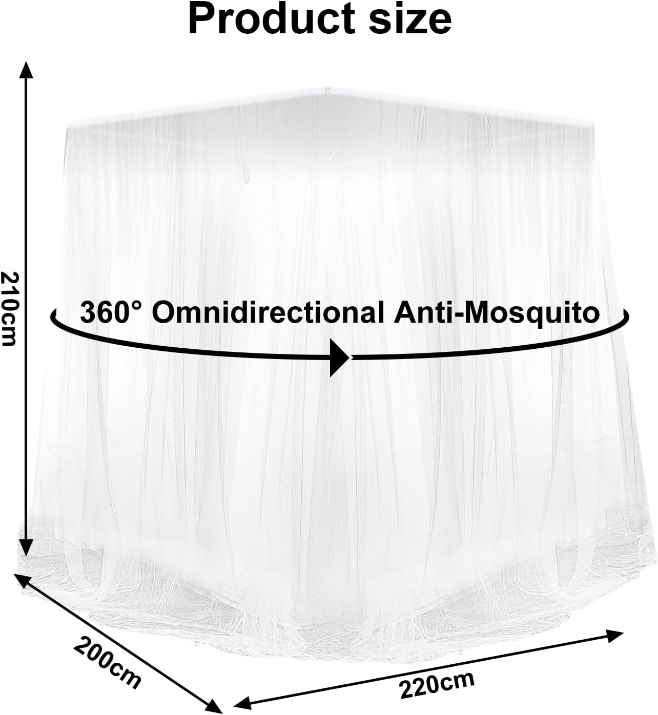 Thumbnail 6 de mizikuu mi-wangzhang vliegengaas voor bed, 200 x 220 x 210 cm, polyester