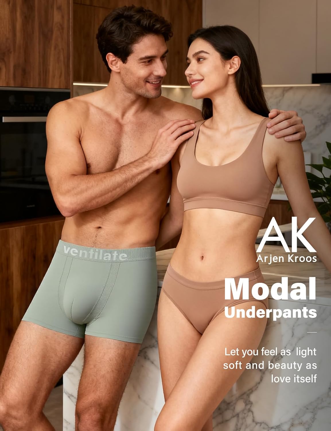Thumbnail 1 de Arjen Kroos Mens Modal Underwear Trunk Multipack