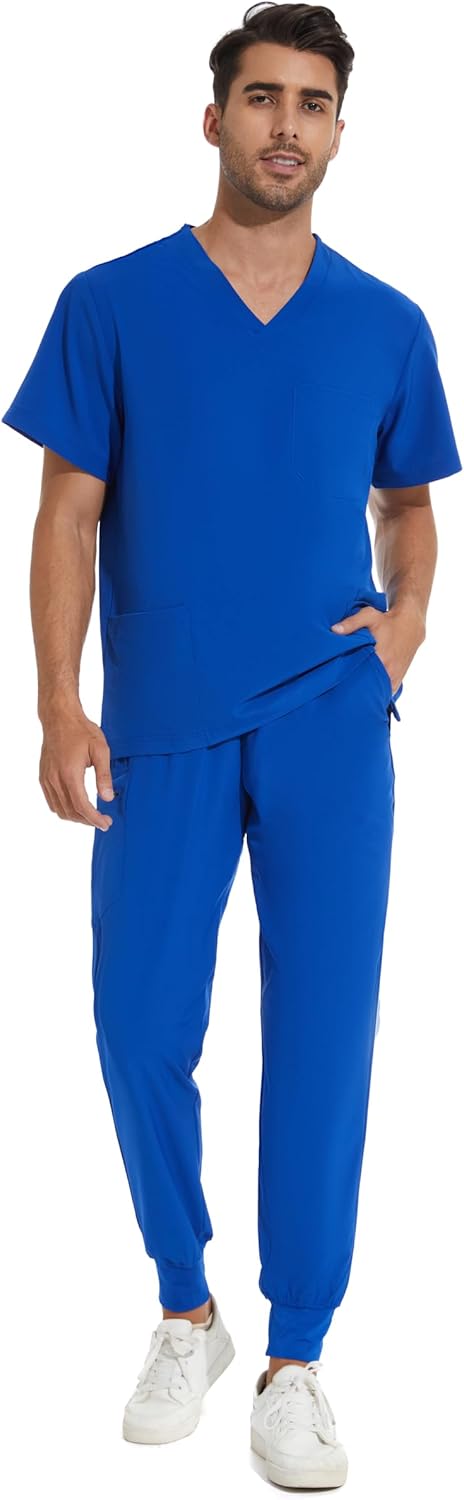 Thumbnail 6 de COZYFIT Men Scrubs Set - Stretch V-Neck Scrub Top & Jogger Pant with 8 Pockets