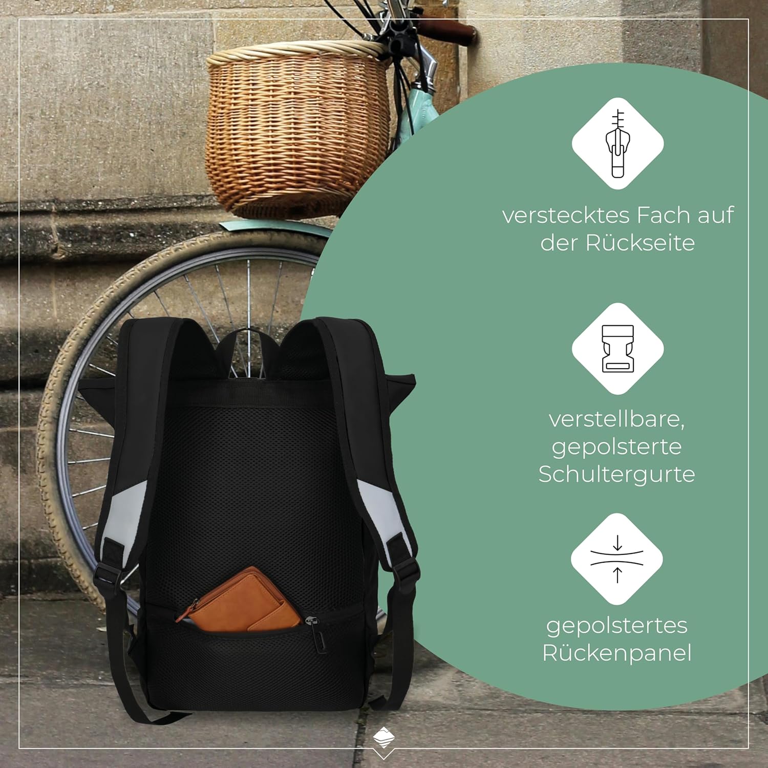 Thumbnail 6 de Travelite BASICS Rolltop-Rucksack wasserfest mit Reflektoren (19 Liter)