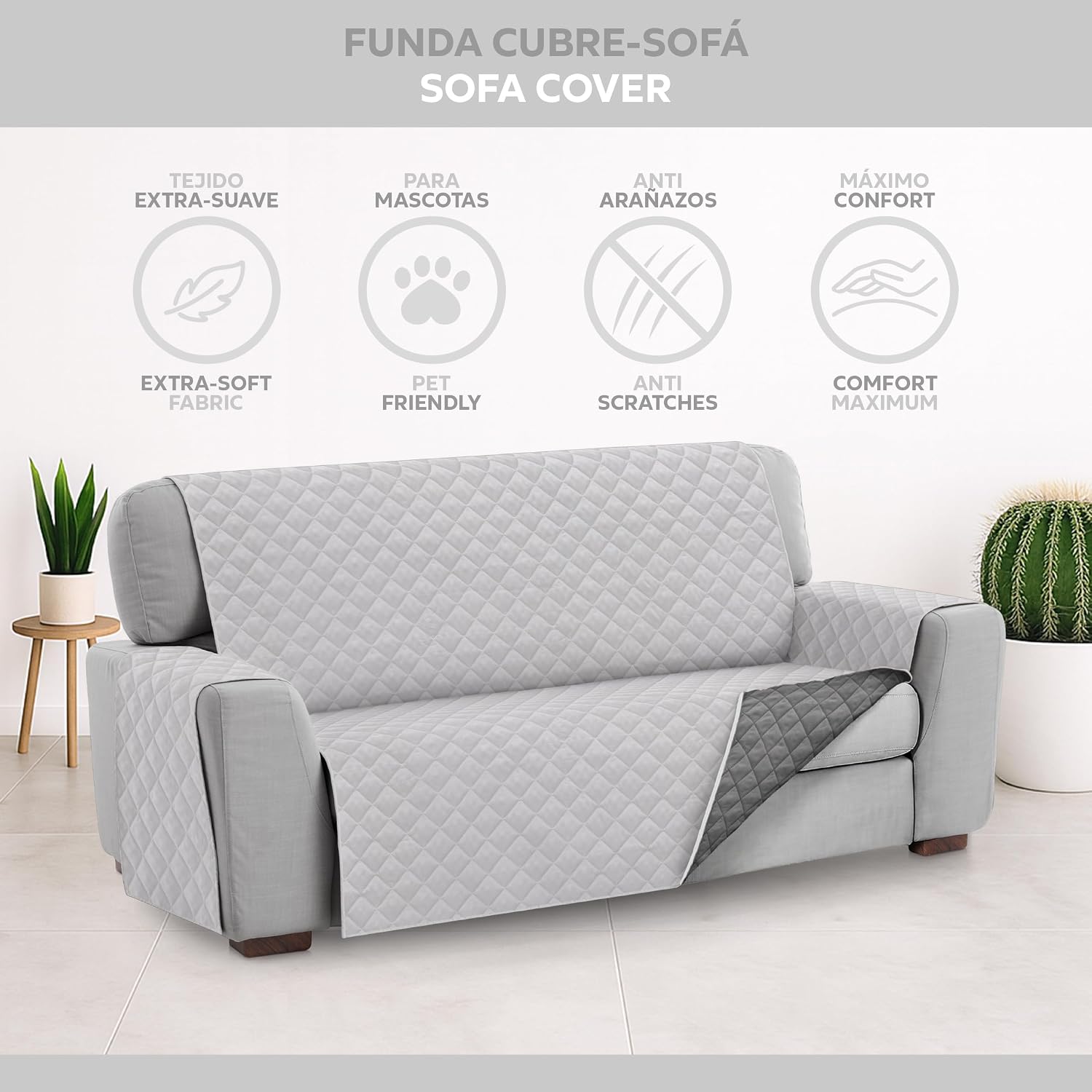 Detalle 2 de Textilhome Copridivano Malu 3 Posti 160cm