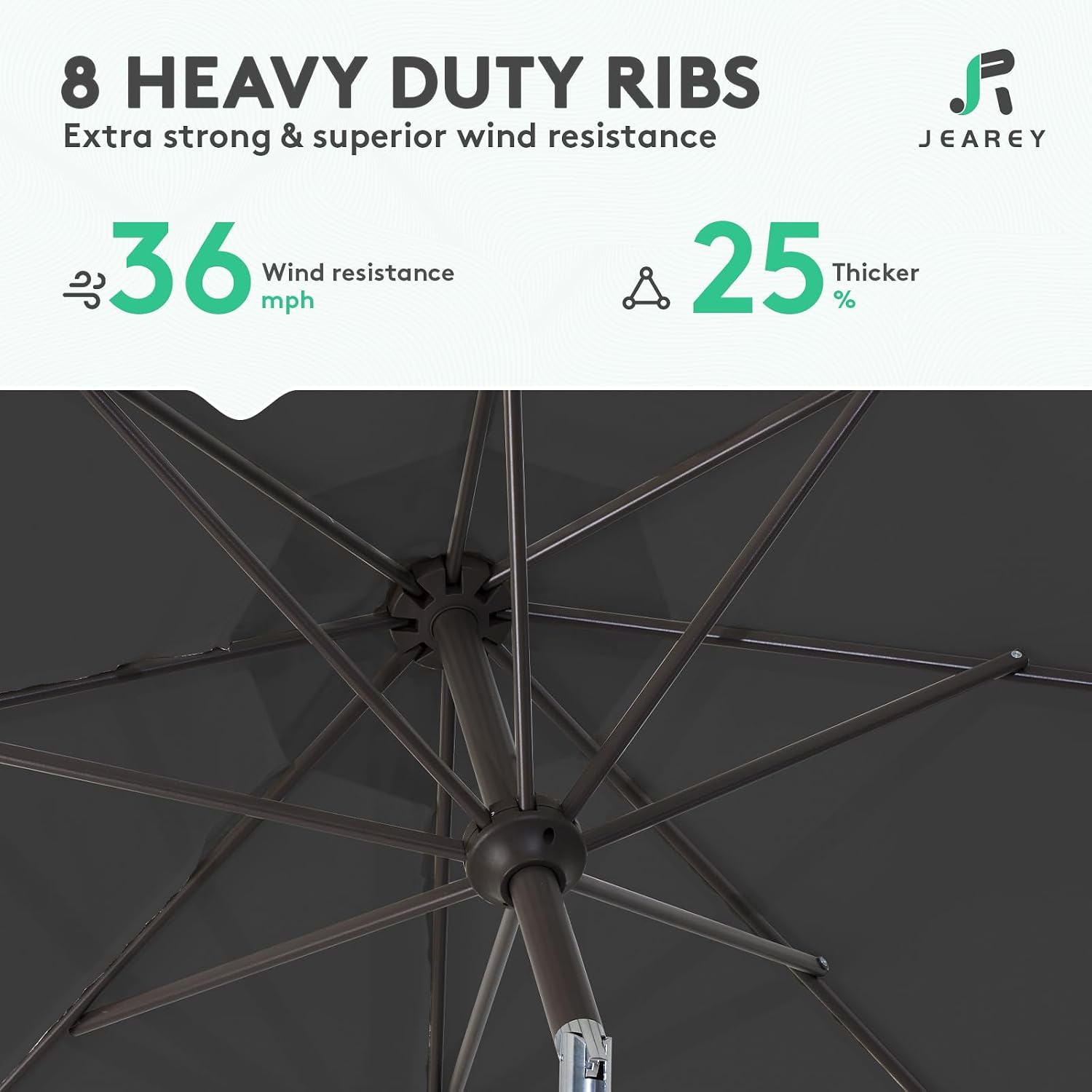 Detalle de JEAREY Patio Umbrella 10-Foot