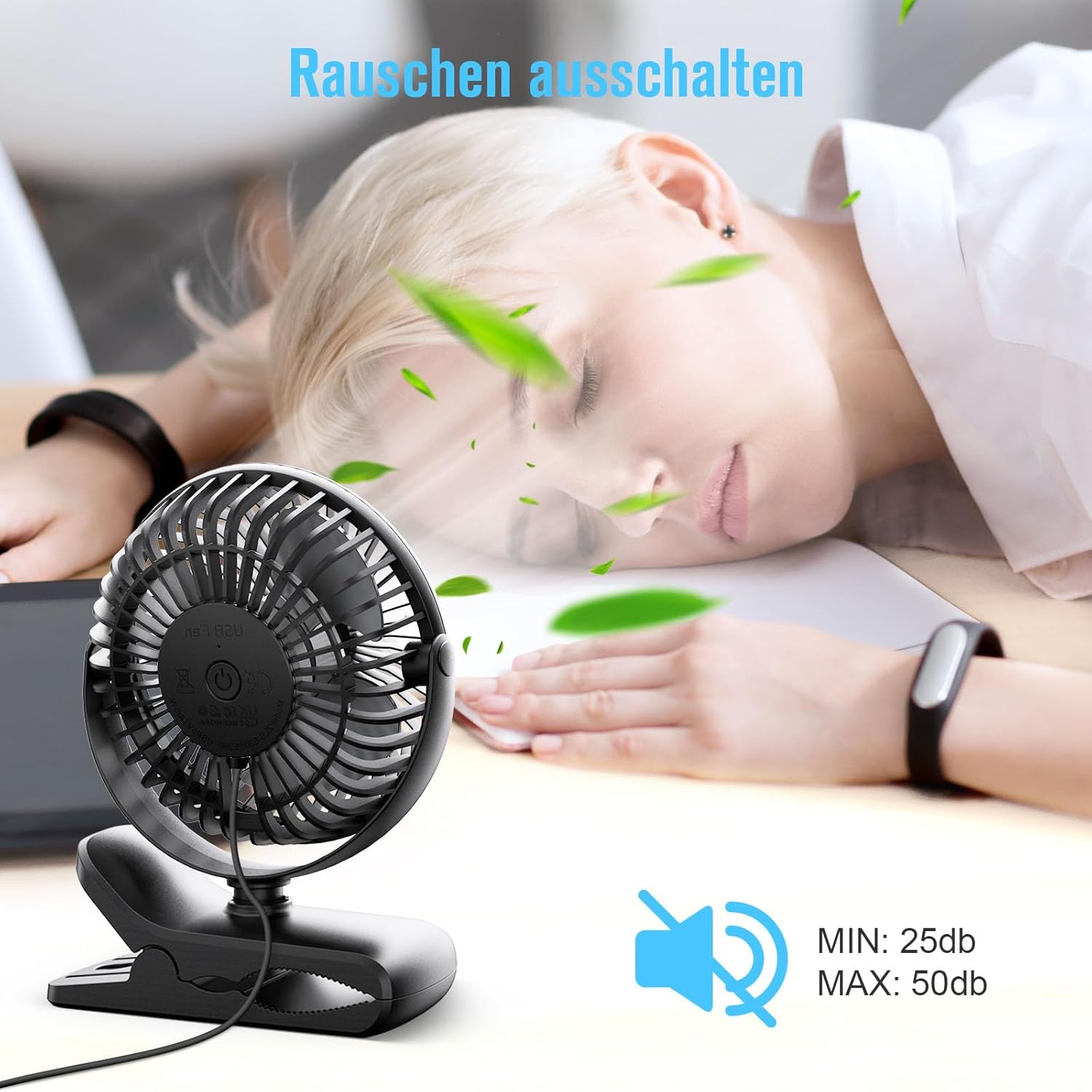 Thumbnail 2 de HONYIN Mini Ventilator Clip 720°